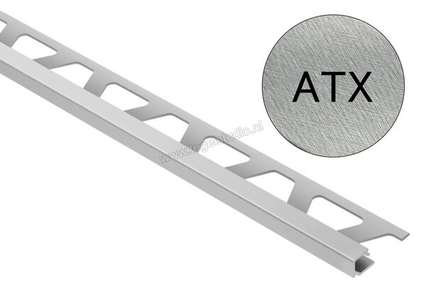 Schlüter Systems QUADEC-ATX Afsluitprofiel Aluminium ATX - Alu. titanium kruiselings geschuurd geanodiseerd Sterkte: 10 mm Lengte: 2,50 m Q100ATX | 308981