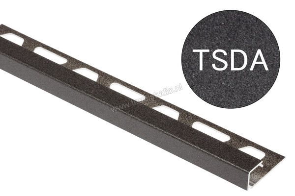 Schlüter Systems QUADEC-TSDA Afsluitprofiel Aluminium TSDA - structuur-gecoat donker antracie Sterkte: 10 mm Lengte: 2,50 m Q100TSDA | 309026