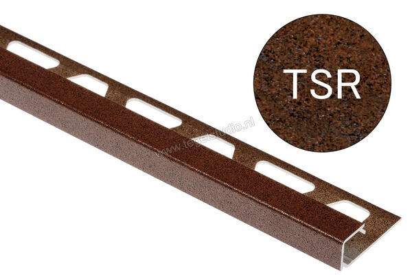 Schlüter Systems QUADEC-TSR Afsluitprofiel Aluminium TSR - structuur-gecoat roestbruin Sterkte: 12,5 mm Lengte: 2,50 m Q125TSR | 309188