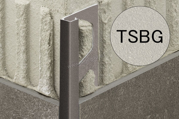 Schlüter Systems QUADEC-TSBG Afsluitprofiel Aluminium TSBG - structuur-gecoat beigegrijs Sterkte: 12,5 mm Lengte: 2,50 m Q125TSBG | 309293