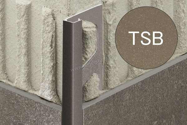 Schlüter Systems QUADEC-TSB Afsluitprofiel Aluminium TSB - structuur-gecoat beige Sterkte: 10 mm Lengte: 2,50 m Q100TSB | 309347