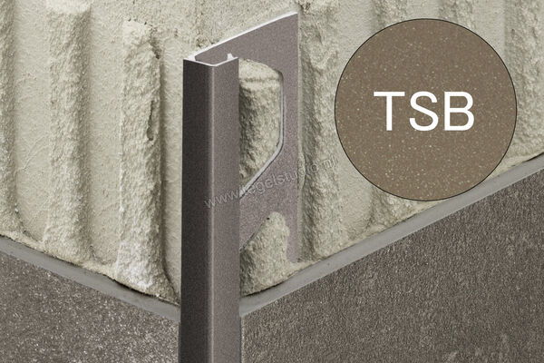 Schlüter Systems QUADEC-TSB Afsluitprofiel Aluminium TSB - structuur-gecoat beige Sterkte: 11 mm Lengte: 2,50 m Q110TSB | 309347