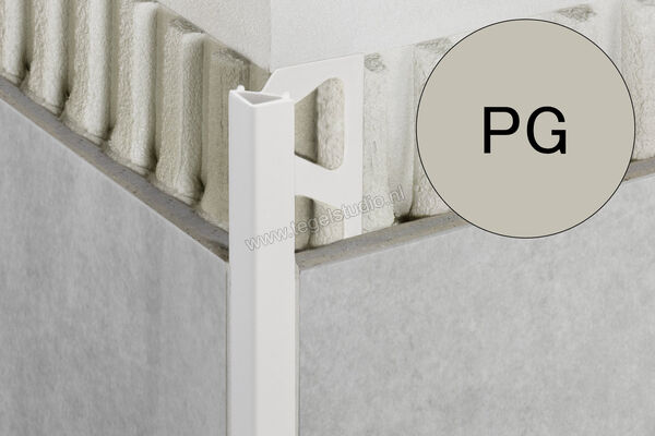 Schlüter Systems QUADEC-PQ Afsluitprofiel PVC PG - pastelgrijs Sterkte: 10 mm Lengte: 2,5 m PQ100PG | 309419