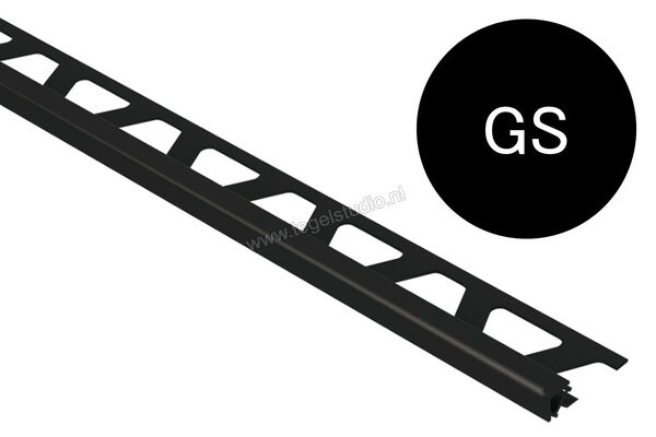 Schlüter Systems QUADEC-PQ Afsluitprofiel PVC GS - grafietzwart Sterkte: 10 mm Lengte: 2,5 m PQ100GS | 309431