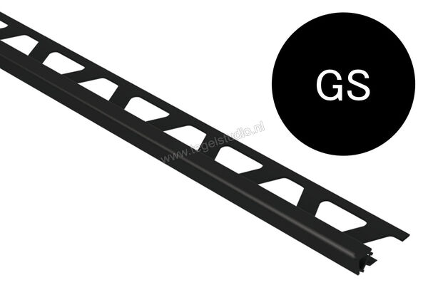 Schlüter Systems QUADEC-PQ Afsluitprofiel PVC GS - grafietzwart Sterkte: 11 mm Lengte: 2,5 m PQ110GS | 309431
