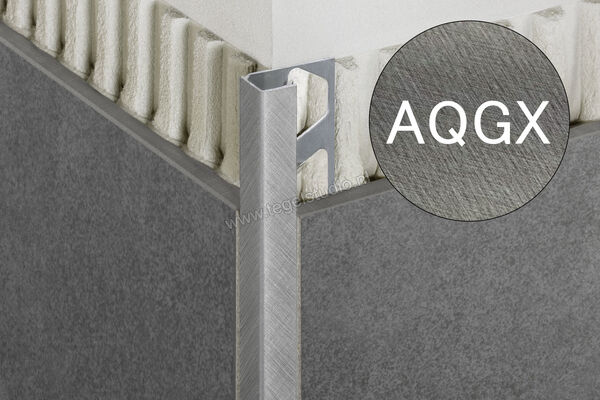 Schlüter Systems QUADEC-AQGX Afsluitprofiel Aluminium AQGX - Alu. kwartsgrijs kruiselings geschuurd geanodiseerd Sterkte: 6 mm Lengte: 2,50 m Q60AQGX | 309593