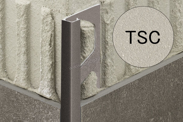 Schlüter Systems QUADEC-TSC Afsluitprofiel Aluminium TSC - structuur-gecoat crème Sterkte: 10 mm Lengte: 2,50 m Q100TSC | 309638