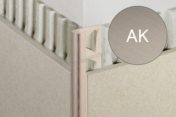  Schlüter Systems RONDEC-AK Afsluitprofiel Aluminium AK - Alu, koperkleurig mat geanodiseerd Sterkte: 8 mm Lengte: 2,5 m RO80AK | 310727