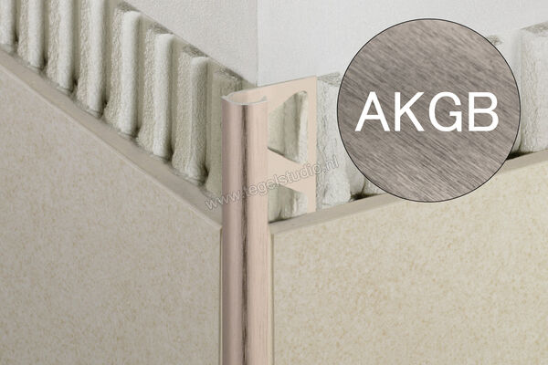 Schlüter Systems RONDEC-AKGB Afsluitprofiel Aluminium AKGB - Alu. koper geborsteld geanodiseerd Sterkte: 6 mm Lengte: 2,5 m RO60AKGB | 310799