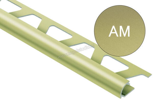 Schlüter Systems RONDEC-AM Afsluitprofiel Aluminium AM - Alu. messingkleurig mat geanodiseerd Sterkte: 6 mm Lengte: 2,5 m RO60AM | 310838