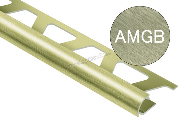  Schlüter Systems RONDEC-AMGB Afsluitprofiel Aluminium AMGB - Alu, messing geborsteld geanodiseerd Sterkte: 6 mm Lengte: 2,5 m RO60AMGB | 310910