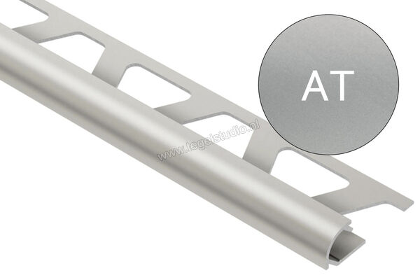 Schlüter Systems RONDEC-AT Afsluitprofiel Aluminium AT - Alu. titanium mat geanodiseerd Sterkte: 8 mm Lengte: 2,5 m RO80AT | 310946