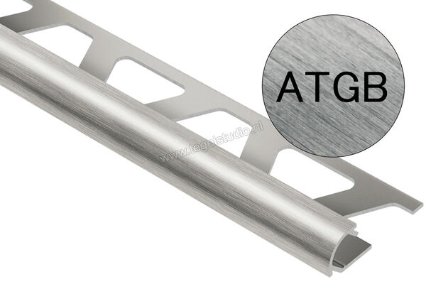  Schlüter Systems RONDEC-ATGB Afsluitprofiel Aluminium ATGB - Alu, titanium geborsteld geanodiseerd Sterkte: 8 mm Lengte: 2,5 m RO80ATGB | 311018