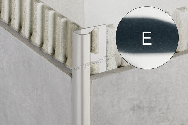  Schlüter Systems RONDEC-E Afsluitprofiel Roestvast staal V2A E - Roestvast stal Sterkte: 10 mm Lengte: 1,00 m RO100E/100 | 311048