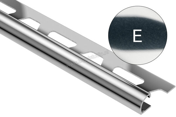  Schlüter Systems RONDEC-E Afsluitprofiel Roestvast staal V2A E - Roestvast stal Sterkte: 10 mm Lengte: 1,00 m RO100E/100 | 311054