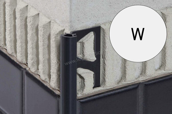  Schlüter Systems RONDEC-PRO Decor Profiel PVC W - Weiß Sterkte: 12,5 mm Lengte: 3 m PRO125W/300 | 311294