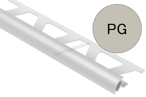  Schlüter Systems RONDEC-PRO Decor Profiel PVC PG - Pastellgrau Sterkte: 10 mm Lengte: 3 m PRO100PG/300 | 311324