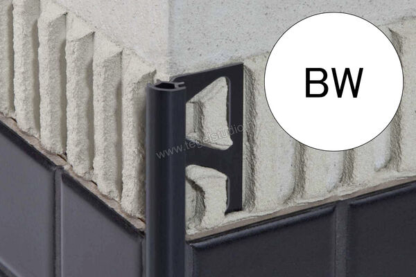  Schlüter Systems RONDEC-PRO Decor Profiel PVC BW - Brillantweiß Sterkte: 10 mm Lengte: 3 m PRO100BW/300 | 311393