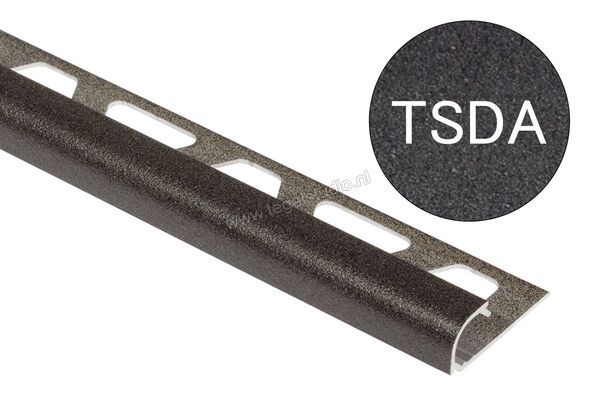 Schlüter Systems RONDEC-TSDA Afsluitprofiel Aluminium TSDA - structuur-gecoat donker antracie Sterkte: 11 mm Lengte: 2,5 m RO110TSDA | 311981