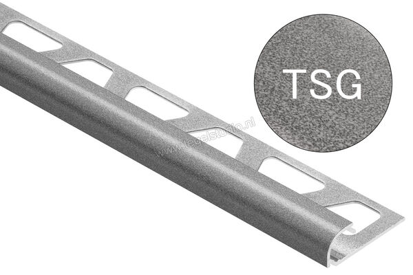 Schlüter Systems RONDEC-TSG Afsluitprofiel Aluminium TSG - structuur-gecoat grijs Sterkte: 10 mm Lengte: 2,5 m RO100TSG | 312026