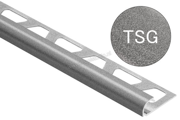 Schlüter Systems RONDEC-TSG Afsluitprofiel Aluminium TSG - structuur-gecoat grijs Sterkte: 11 mm Lengte: 2,5 m RO110TSG | 312026