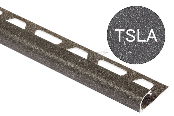 Schlüter Systems RONDEC-TSLA Afsluitprofiel Aluminium TSLA - structuur-gecoat licht antraciet Sterkte: 12,5 mm Lengte: 2,5 m RO125TSLA | 312131