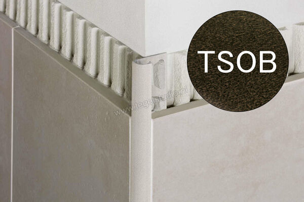 Schlüter Systems RONDEC-TSOB Afsluitprofiel Aluminium TSOB - structuur-gecoat brons Sterkte: 11 mm Lengte: 2,5 m RO110TSOB | 312173