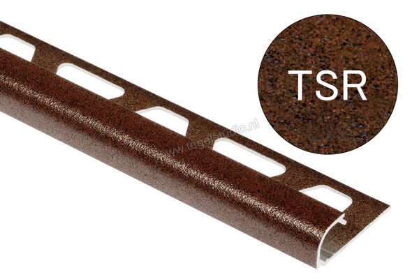 Schlüter Systems RONDEC-TSR Afsluitprofiel Aluminium TSR - structuur-gecoat roestbruin Sterkte: 10 mm Lengte: 2,5 m RO100TSR | 312356