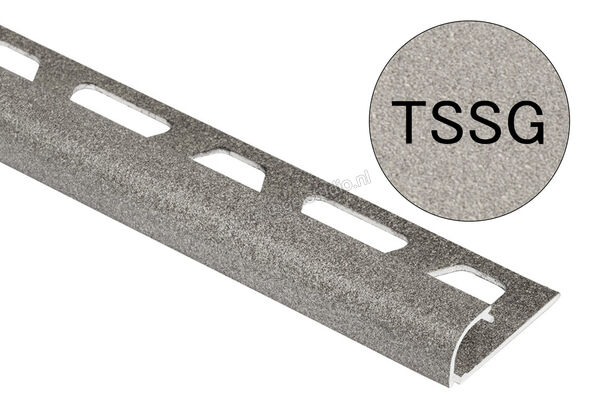 Schlüter Systems RONDEC-TSSG Afsluitprofiel Aluminium TSSG - structuur-gecoat steengrijs Sterkte: 10 mm Lengte: 2,5 m RO100TSSG | 312401