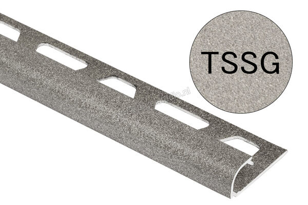 Schlüter Systems RONDEC-TSSG Afsluitprofiel Aluminium TSSG - structuur-gecoat steengrijs Sterkte: 11 mm Lengte: 2,5 m RO110TSSG | 312401