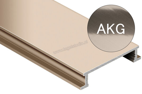 Schlüter Systems DESIGNLINE-AKG Decor profiel AKG - Alu. koper glanzend geanodiseerd Sterkte: 6 mm Breedte: 25 mm Lengte: 2,5 m DL625AKG | 312572