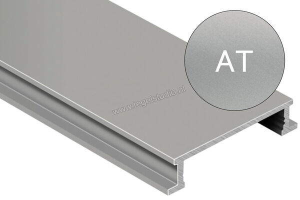 Schlüter Systems DESIGNLINE-AT Decor profiel AT - Alu. titanium mat geanodiseerd Sterkte: 6 mm Breedte: 25 mm Lengte: 2,5 m DL625AT | 312617