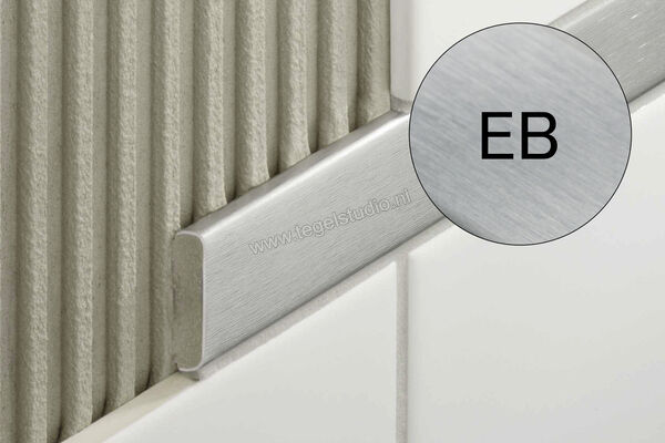  Schlüter Systems DESIGNLINE-E Decor profiel E - Roestvast stal Sterkte: 6 mm Breedte: 25 mm Lengte: 2,5 m DL625E | 312650