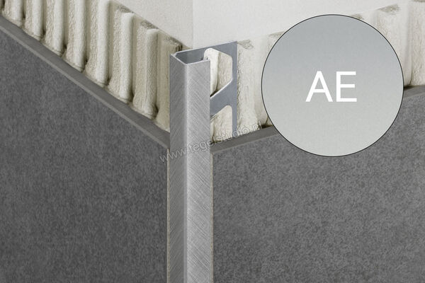  Schlüter Systems QUADEC-AE Afsluitprofiel Aluminium AE - Alu, bruut mat geanodiseerd Sterkte: 6 mm Lengte: 2,50 m Q60AE | 312668