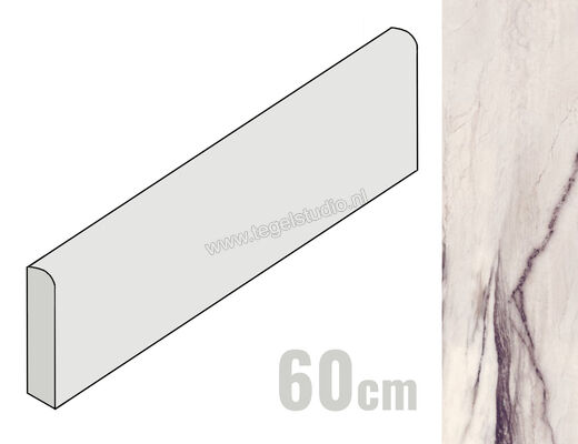  Sant Agostino Star Marble Purple 7.3x60 cm Plint Glanzend Vlak Krystal CSABSMPY60 | 313727