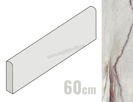  Sant Agostino Star Marble Indigo 7.3x60 cm Plint Glanzend Vlak Krystal CSABSMIY60 | 313736