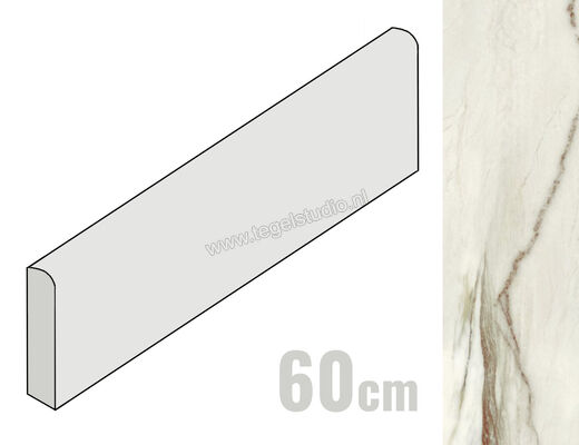  Sant Agostino Star Marble Emerald 7.3x60 cm Plint Mat Vlak Naturale CSABSMEM60 | 313742