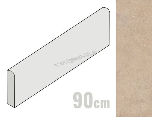  Sant Agostino Duo Back Sand 7.3x90 cm Plint Mat Vlak Naturale CSABADBS90 | 313952