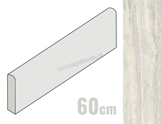  Sant Agostino Invictus Pearl 7.3x60 cm Plint Glanzend Vlak Krystal CSABIPEK60 | 314552