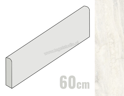  Sant Agostino Invictus White 7.3x60 cm Plint Mat Vlak Natural CSABINWH60 | 314555