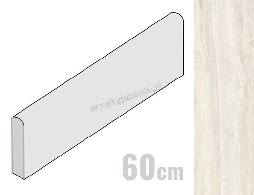  Sant Agostino Invictus Ivory 7.3x60 cm Plint Mat Vlak Natural CSABINIV60 | 314561