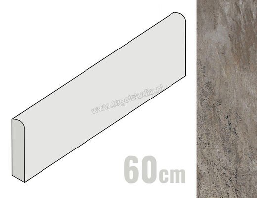  Sant Agostino Metastone Sunset 7.3x60 cm Plint Mat Vlak Naturale CSABMESU60 | 314594