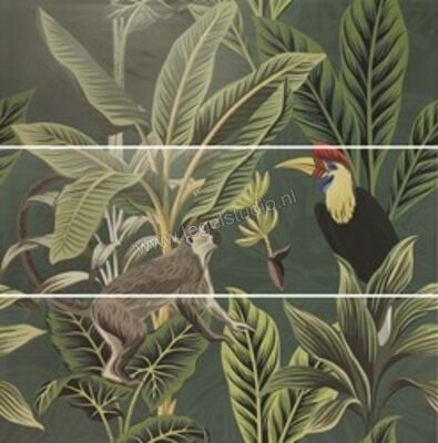 Carmen Silk Toucan Green 40x120 cm Wandtegel Mat Vlak AS1242 | 316507