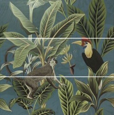 Carmen Silk Toucan Blue 40x120 cm Wandtegel Mat Vlak AS1243 | 316510