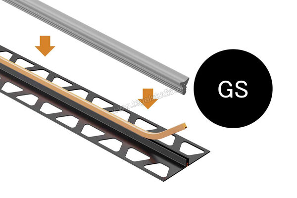 Schlüter Systems DILEX-FIS Inlage 30 m Rol Silicon GS - grafietzwart Sterkte: 7 mm Breedte: 3,5 mm Lengte: 30 m FIS300GS | 317257