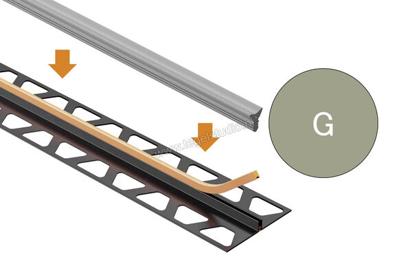 Schlüter Systems DILEX-FIS Inlage 30 m Rol Silicon G - grijs Sterkte: 7 mm Breedte: 3,5 mm Lengte: 30 m FIS300G | 317272