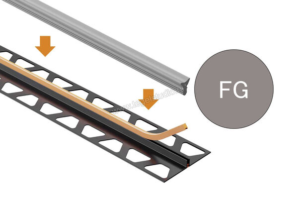 Schlüter Systems DILEX-FIS Inlage 30 m Rol Silicon FG - voegengrijs Sterkte: 7 mm Breedte: 3,5 mm Lengte: 30 m FIS300FG | 317287