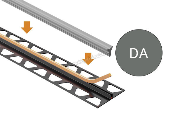 Schlüter Systems DILEX-FIS Inlage 30 m Rol Silicon DA - donker antraciet Sterkte: 7 mm Breedte: 3,5 mm Lengte: 30 m FIS300DA | 317302