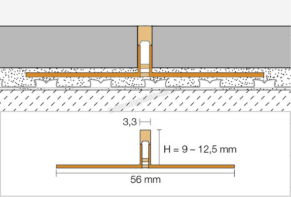 Schlüter Systems DILEX-FCS Bewegingsvoegprofiel PVC MGS - grafietzwart mat Sterkte: 10 mm Breedte: 3,5 mm Lengte: 2,5 m FCS100 | 317338