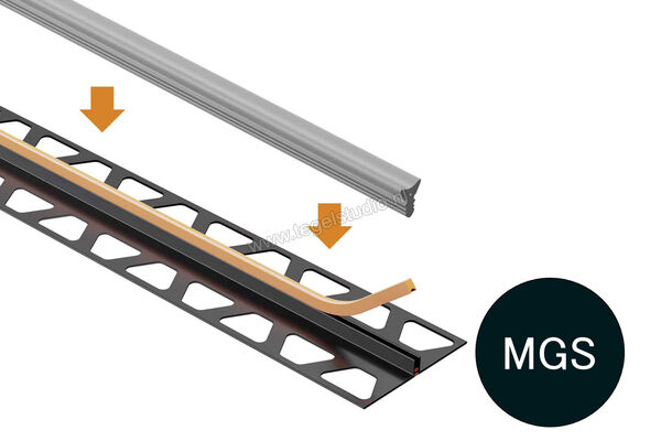 Schlüter Systems DILEX-FCS Bewegingsvoegprofiel PVC MGS - grafietzwart mat Sterkte: 10 mm Breedte: 3,5 mm Lengte: 2,5 m FCS100 | 317347